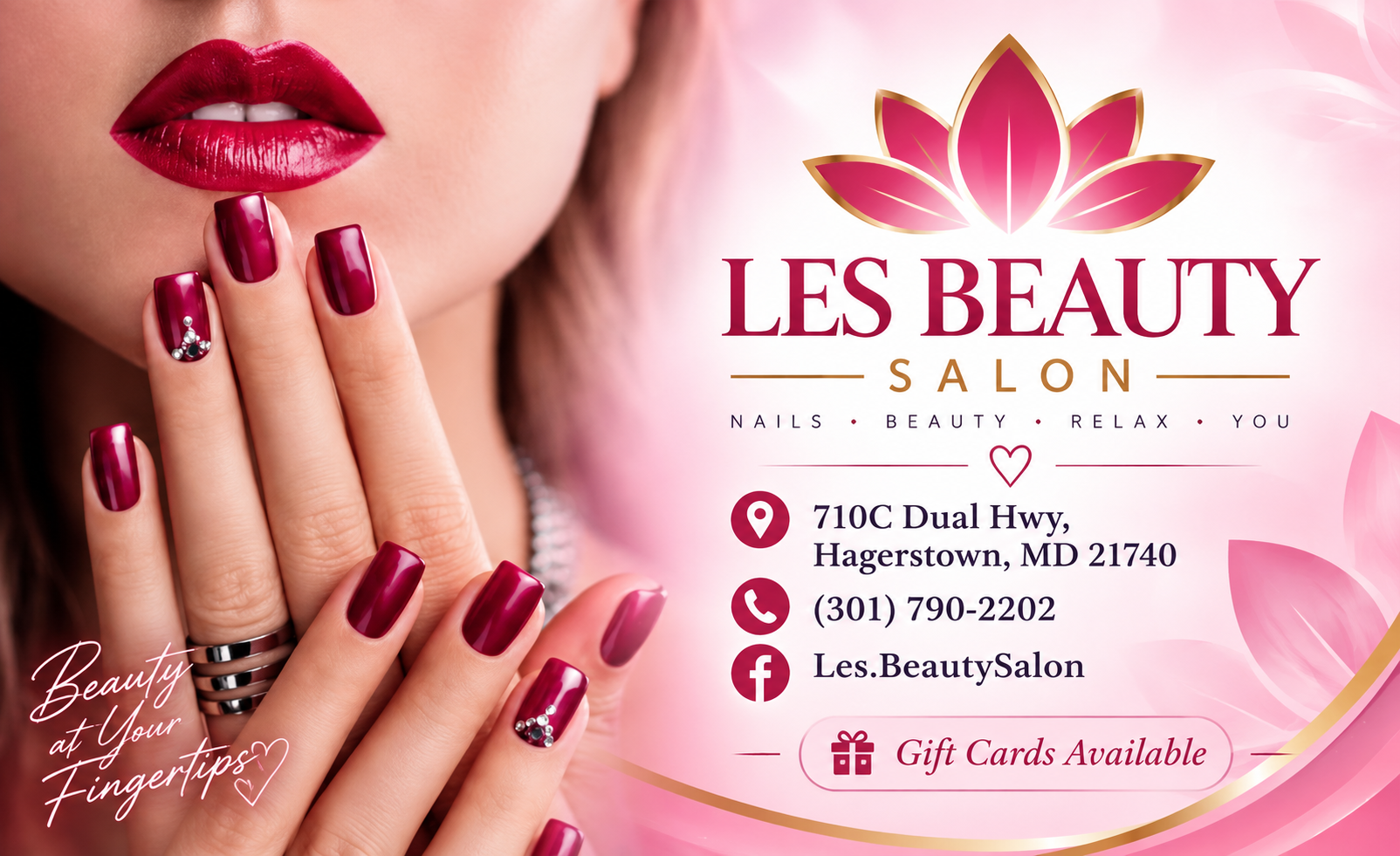 Professional nail color service